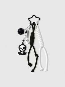 1pc Dark Style Halloween Skull Cat Puppy Ghost Pumpkin Keychain Bag Pendant - Multicolor - View 7