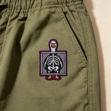 1pc Funny Duck X-Ray Skeleton Embroidered Iron-On Patch, Humorous Goose Bone Patch Sticker, Jacket Backpack Clothing Decoration Patch - A - View 6