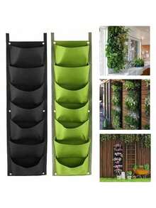 Vertical Planting Bag, Felt Fabric Material, Wall-Hanging, Outdoor Garden Planter, Flower Pot - Multicolor - View 13