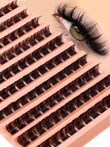 Halloween Style 648 Curling False Lashes, C-Shaped Lashes, Maple Leaf Style, Comic Style Lashes, 9-16mm Lash Bundles, Soft Texture, Paired With Segmented Lash Extender Strip, Suitable For DIY Fox Eye Makeup. Cat Eye Lashes - C - View 12