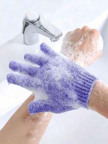 Exfoliating Bath Gloves, Reusable Shower Mitts, Scrubbing Towel/Scrubbing Gloves - Suitable For Back Cleaning, Massage And Full Body Exfoliation; Dual-Sided Design, Combining Massage, Shower And Cleaning Functions, Practical Bathroom Essential. - Multicolor - View 7