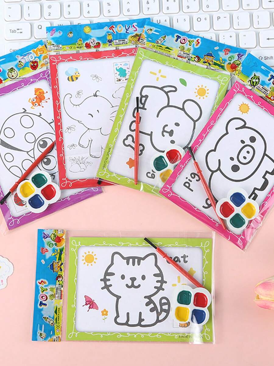 5/10/20/30/50/100片兒童DIY美術用品，著色紙、繪圖紙、手工彩色紙，幼兒園教室繪畫套裝，加厚水彩紙，學生教室美術耗材