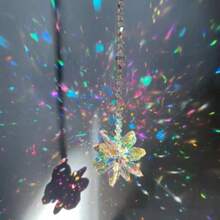 Snowflake Crystal Light Catcher, Rainbow Prism Hanging Decor, Suitable For Summer Windows, Garden And Home Decor And Outdoor Garden Decoration - Multicolor - View 3
