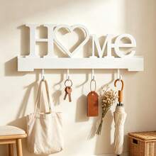 1pc Wall-Mounted Entryway Key Holder Rack, No-Drill Key Storage Hook, Home Decor For Living Room - Multicolor - View 3