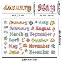 5 Sheets Monthly Planner Stickers, Calendar Month Labels, Colorful January To December Month Stickers, Creative Journaling Month Labels, Suitable For Planners, Calendars, Scrapbooks And Journals - D - View 2
