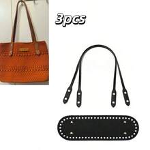 3pcs Synthetic Leather Shoulder Strap + 26cm Bag Bottom - Straight Rivet Design, Suitable For Handmade Crafts And Bag Repair Replacement, Such As Woven Bags, Shoulder Bags And Other Wallet Straps, DIY Wallet Making Optional Random Color Set, Handmade Bag Accessories, Wallet Making Materials - Multicolor - View 17
