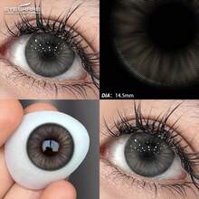 Eyeshare 1 對自然色隱形眼鏡,打造美麗瞳孔,眼妝化妝用灰色隱形眼鏡 - 灰色 - 查看 4