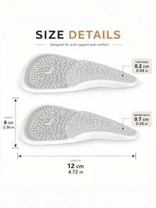3 Pasang Bantalan Penyangga Lengkung Kaki Silikon Lembut untuk Penyesuaian Postur Tubuh, Sol Dalam Depan untuk Tumit Tinggi - Clear - View 2