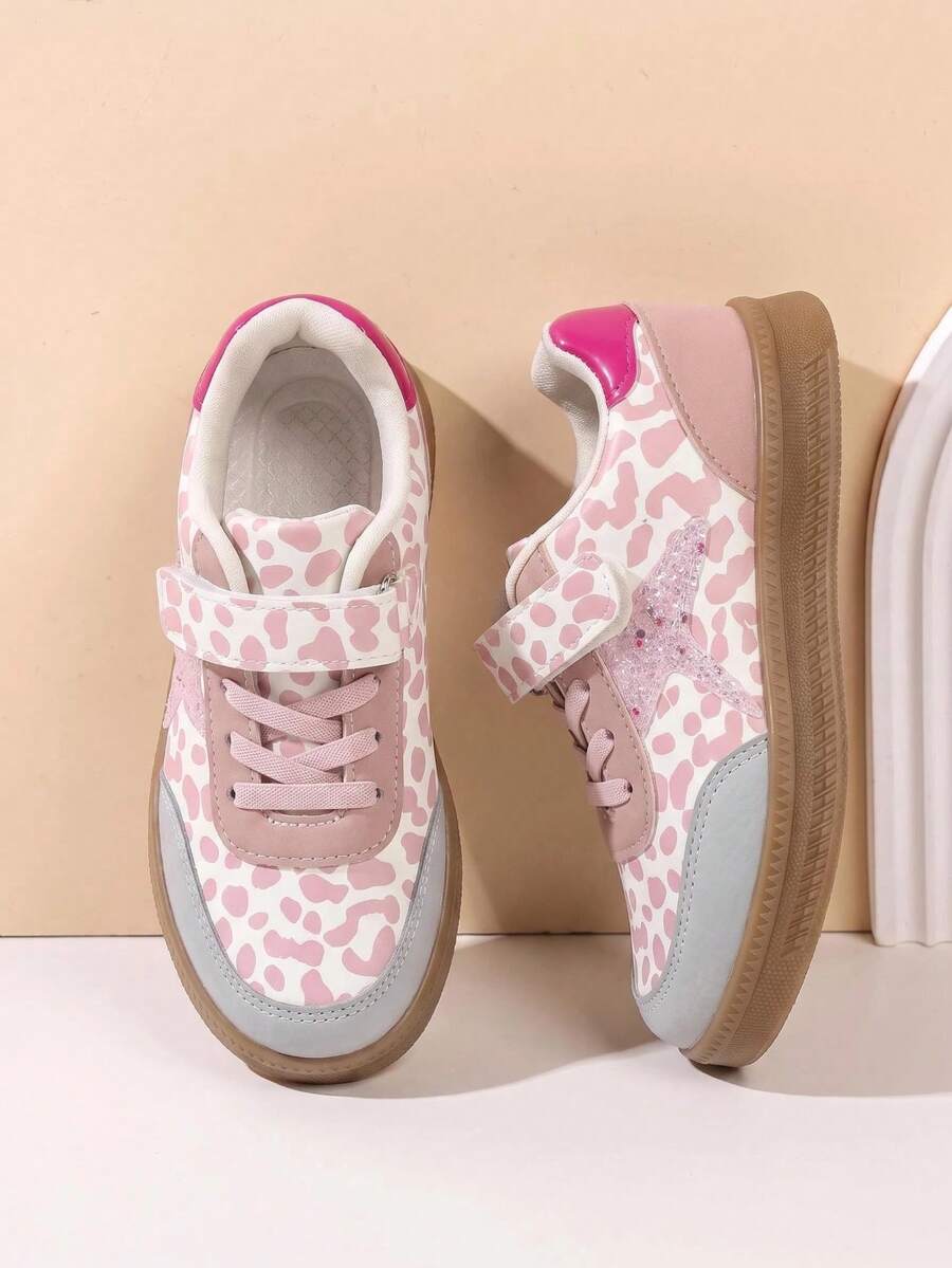 Unisex Kids Fashion Slip-On Hook & Loop Athletic Shoes, Versatile Back-To-School Style, Suitable For All Seasons And Outdoor Activities