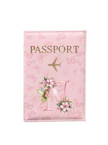 Pink Passport Cover With Letter And Butterfly Design–Portable Multifunctional Travel Organizer, Wallet,And Passport Holder – Birthday Or Holiday Gift - Multicolor - View 15