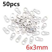 50pcs Stainless Steel Small Charms Pendants For Extension Tail Chains Pendant DIY Jewelry Making Findings Accessories Necklace Bracelet - Steel - View 9