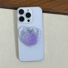 Transparent Heart-Shaped Fruit Phone Adhesive Holder, Stable Phone Back Support Stand, Suitable For All Phones - Clear - View 14