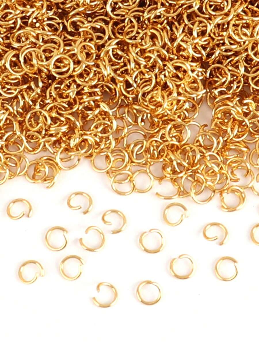 100pcs Stainless Steel Open Jump Rings Split Rings Findings Connectors For DIY Jewelry Necklace Bracelet Making Supplies Accessories - Open Ring - View 1
