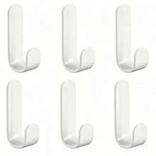 3/6/12/24pcs Wall Mounted Adhesive Hooks, Compact Space-Saving Design, Strong Adhesion Resistant To Falling Off, Damage-Free Installation Without Glue Residue - Multicolor - View 8