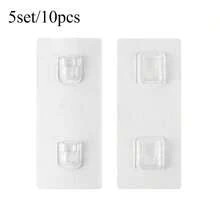 Kitchen Towel Hook No Drilling Transparent Self-Adhesive Hook, Strong Adhesion Wall Mount Towel Rack, Dishcloth Storage Hook, Kitchen Sink Wall Waterproof Adhesive Hook, Home Use Nail-Free Fixed Hook - White - View 9