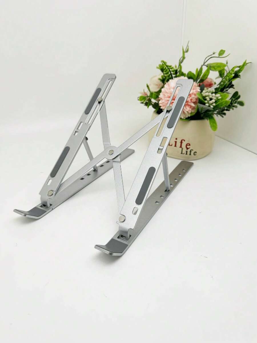 Aluminum Alloy Foldable Heat Dissipation Height-Increasing Tray, Portable Desktop Stand, Multi-Angle Support Bracket, Computer Base, Desktop Stand, Ventilation And Heat Dissipation, Sturdy And Durable, Convenient To Carry, Travel Essential, Suitable For Laptops, Tablets And Phones, Suitable For Home Or Office And Other Places, Perfect Gift Choice - View 1