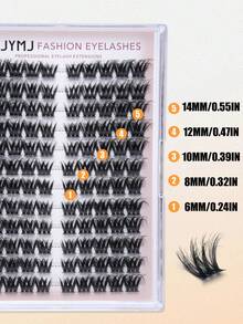 120pcs Fluffy False Eyelash Clusters, Soft Fluffy Single Cluster Lashes, DIY Eyelash Extensions, D Curl, Customizable, Beginner-Friendly For Perfect Eye Makeup, Suitable For Various Occasions, False Eyelashes - D - View 7