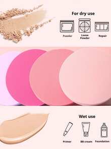 6-Piece Flour Foam Puff Set, Soft Velvet, Decorated With Bows, Cosmetic Puffs For Facial Makeup And Beauty Tools, In Y2 Style, With Delicate Bows, Suitable For Both Wet And Dry Use For Daily Makeup, Ideal As A Holiday Gift. - Multicolor - View 9