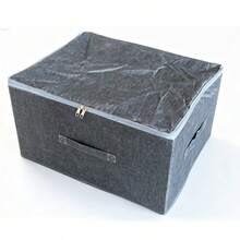 1pc Foldable Fabric Car Trunk Storage Box With Lid And Handles, Multi-Functional Storage Bin, Portable Design, Suitable For Car, Home And Travel, Practical Storage Accessory, Can Neatly Organize Daily Items - A - View 7