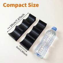 2pcs Refrigerator Beverage Storage Rack, Anti-Roll Bottle Holder, Stackable Fridge Organizer, Space-Saving Beer & Soda Bottle Rack, Kitchen Refrigerator Storage Shelf, Home Beverage Organizer, Fridge Accessories - Multicolor - View 8