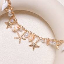 European & American New Bohemian Style Starfish Seashell Pearl Bag Chain Exaggerated Beach Vacation Shell DIY Bag Chain Versatile - Multicolor - View 4