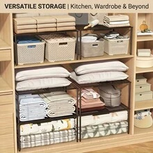 1 buah Rak Penyimpanan Bawah Wastafel Modern yang Dapat Diperluas (Besi) Tanpa Bor, Kapasitas Beban Tinggi, Organizer Kabinet Bertingkat, Cocok untuk Peralatan Makan dan Penyimpanan, Meja Dapur dan Lemari Pakaian - MultiWarna - View 4