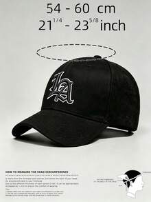 1pc Gothic Men Hat, Letter LA Embroidered Hats For Men Adjustable Baseball Cap Perfect For Parties, Travel, Sun Protection, And Styling - Multicolor - View 9