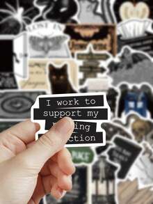 50pcs Dark Academia Stickers For Laptops, Skateboards, Guitars, Helmets, Holiday Parties, Classroom Diy Decorations, And As Holiday Gifts For Good Friends. - A - View 7