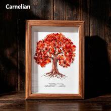 1PC Natural Crystal Gravel Tree Of Life Seven Chakra Zodiac Photo Frame, Healing Energy Gemstone Desktop Ornament, Home Tabletop Decoration, Ideal Gift - 12 Zodiac Sign Tree Of Life Photo Frame - View 15