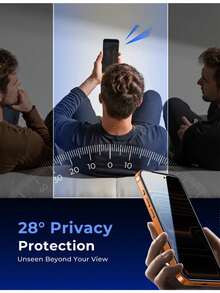 CASECOPS 3-Pack Privacy Tempered Glass Screen Protector, Compatible With IPhone 18 Pro Max, 18 Pro, 17, 16, 15, 14, 13, 12, 11, 17 Pro Max, 17 Pro, 17 E, 16 Pro Max, 15 Pro, Air, Plus, Mini, X, XR, XS Max, Full Coverage, 9H+ Hardness, Scratch Resistant, One-Click Dust-Free Installation, Shockproof, Anti-Fingerprint, Suitable For Daily Protection, Office And Home Phone Screen Protection - 3pcs Privacy - View 4