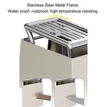 1pc Integrated Knife Holder Storage Rack, Multifunctional Wall‑Mounted & Countertop Dual‑Use Draining Cutlery Organizer, Kitchen Utensil Storage Holder - Multicolor - View 6
