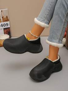 Minimalist Women's Indoor Slippers Spring Autumn Anti-Slip Soft Sole Ultra-Light Comfortable Bedroom Slippers - Black - View 3