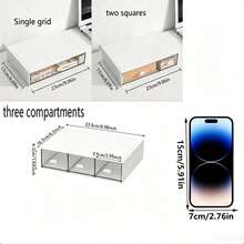 1-Pack Tea Bag Storage Box, Stackable Tea Box With 3 Drawers, Plastic Tea Bag Holder, Suitable For Kitchen, Pantry, Cabinet, Countertop, Multi-Functional Kitchen Storage Organizer, Home Storage Organizer - White - View 3