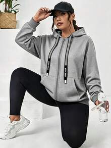 Plus Size Sweatshirts & Hoodies - Light Grey - View 4