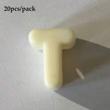 20顆米色壓克力大孔字母珠 A-Z，DIY手工配件，可用於製作鑰匙圈與手機配件，適合創意手工藝 - 米色 - 查看 9