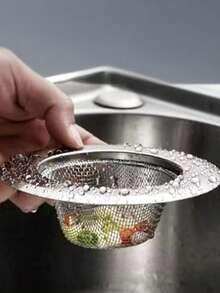 [Efficient Kitchen Sink Strainer]High-Efficiency Stainless Steel Kitchen Sink Strainer - Suitable For Washing Vegetables And Protecting Drain - One Size - View 1