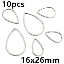 10pcs Closed Frame Teardrop Pendant Rings, Suitable For DIY Jewelry Making Accessories - Drop Charms - View 7