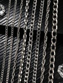 1m Stainless Steel Fashionable, Minimalist Geometric Ripple Chain-Necklace, Bracelet, And DIY Jewelry-Making Supplies - Chain - View 1