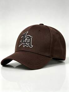 1pc Gothic Men Hat, Letter LA Embroidered Hats For Men Adjustable Baseball Cap Perfect For Parties, Travel, Sun Protection, And Styling - Multicolor - View 12