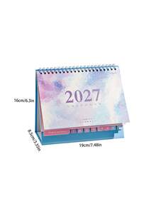 2027 New Desktop Calendar, Highly Attractive Vertical Monthly Calendar Desk Decor Ornament, Office Supplies Multifunctional Self-Discipline Check-In Planner, Minimalist Gradient Color Calendar - Single Piece - View 10