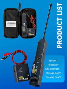 Automotive Circuit Tester And Line Tracer 6-42V DC Line Short And Open Circuit Finder Circuit Tracer Circuit Breaker Finder Professional Diagnostic Tool For Cars, Boats, Trailers Open/Short Circuit Detector Cable Tracer And Voltage Detector With Flexible Probe - Black - View 8