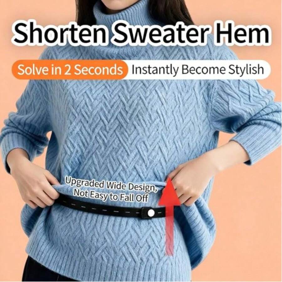 Adjustable Hem And Waist Fastener Tool Kit, For T-Shirts, Knitted Sweaters, Dresses, Sweatshirts, No-Sew Invisible Hem Shortener And Waistband Fastener, For Pants, Shirts, Blouses - Invisible Fastener - View 1