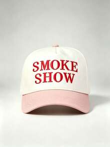 1pc Two Tone Men's Hats SMOKE SHOW Embroidered Baseball Cap Adjustable Design Perfect For Outdoor Activities Hiking Sun Protection And Everyday Wear - Multicolor - View 6