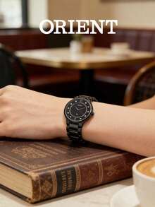 Oriental Women's Watch Black Elegant Fashion Diamond Dial Luxury Minimalist Wristwatch Stainless Steel Band Multi-Occasion Daily Gift Elegant Essential Fashion Quartz Watch FQC0J001B0 - Black - View 2