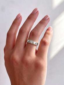 1pc Twisted Zirconia Ring, Exquisite Women Jewelry Gift, Elegant Ring, Suitable For Daily Wear And Party Decoration, Beautiful Women Gift - Twisted Zirconia Ring - View 8