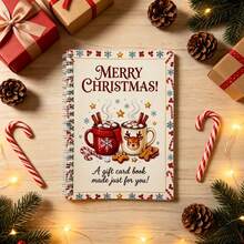 Merry Christmas Gift Card Book, 12 Themed Spiral-Bound Christmas Gift Card Holder, Christmas Theme, Durable Hardcover Xmas Gift Card Organizer Book, DIY Holiday Gift For Family Friend. - Christmas Gift Book - View 15