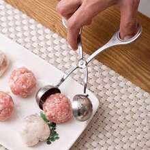 Patty Makers - Small Stainless Steel Meatball Tongs - View 1
