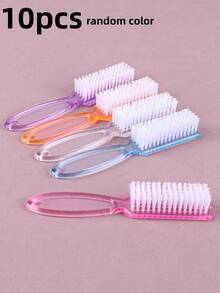 5/1pc Nail Cleaning Brush, Long Handle Multi-Function Brush, (Slight Color Difference Does Not Affect Use) - Multicolor - View 14