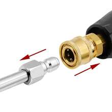 Fan Nozzle Wand, Rotating Pressure Washer Rinse Tool With Stainless Steel Body And 1/4 Coupler Adapter For Upkeep Ac Coil Rinse Wand Condenser Rinsing Rod Rotating Washer Tool Stainless Steel - 20cm/8inch - View 6