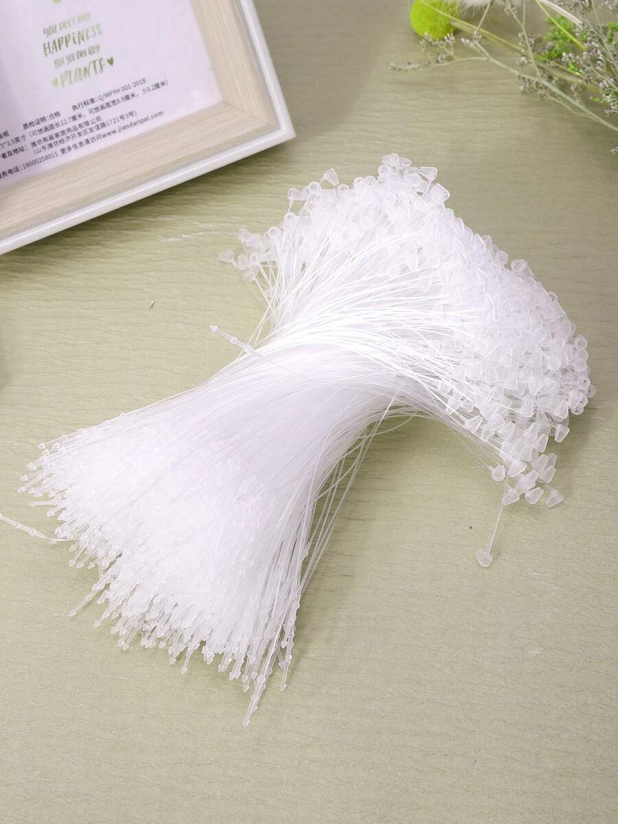 500/1000pcs Plastic Gift Tag Ropes, Minimalist Transparent Gift Label Ropes, Suitable For Parties, Back To School, Valentine's Day, 5 Inches*13cm - View 1